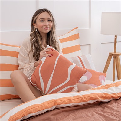 Подушка декоративная с фотопечатью 40х40 см, ткань смесовая, 'Матисс абрикос'