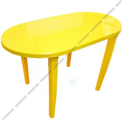 Желтый Стол овальный (1400х800х710мм) (20) Стандар