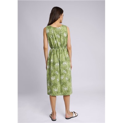 Платье женское CLE LDR23-1029/1 молочный/зелёный