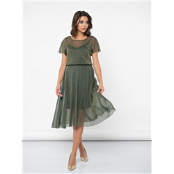 Платье (546/зеленый/люрекс)