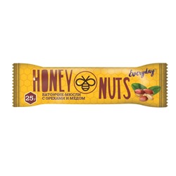 EVERYDAY Батончик-мюсли HONEY NUTS орехи мед 25г