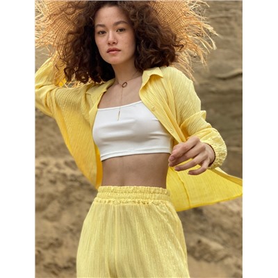 6819 Костюм в пижамном стиле с кюлотами Sunny Yellow