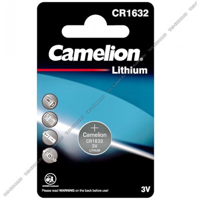 Бат. диск.CAMELION CR1632, BL-1шт.литиев (д/часов,