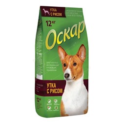 Оскар корм сухой для взрослых собак Утка с рисом 12кг 201001242