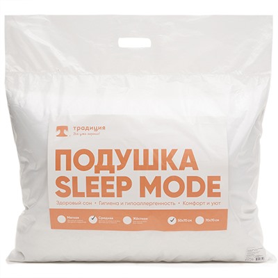 Подушка 50х70 'Sleep Mode' жесткая, микрофибра, полиэстер 100%