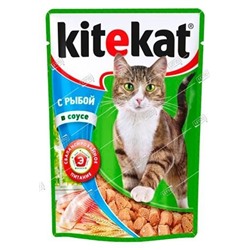 Китекат корм для кошек вкусная Треска соус 85г пауч (28) 67988
