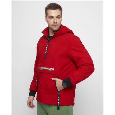 Куртка-анорак спортивная мужская красного цвета 88620Kr