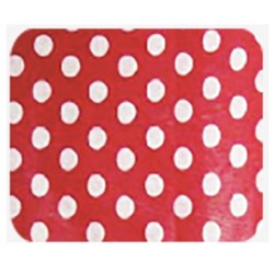 Бумага тишью c орнаментом Белый горошек на красном фоне 50*70см 17г/м², 5л, пластиковый пакет с евро
