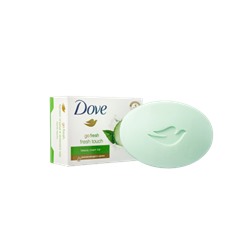 Dove Крем-мыло "Прикосновение свежести" (с ароматом огурца и зелёного чая) зелёное 135гр