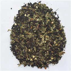 Цитрусовый чабрец (черный без ароматизаторов) Чай чёрный крупнолистовой, чабрец, малина лист, мелисса, апельсин корка  100гр
