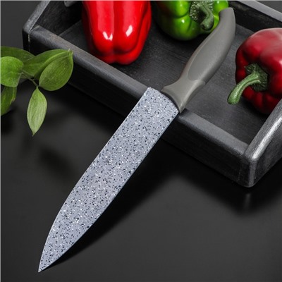 Нож с антиналипающим покрытием Доляна «Гранит», шеф, лезвие 20 см