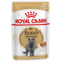 ROYAL CANIN корм для кошек Британская короткошерстная 85г соус (28)