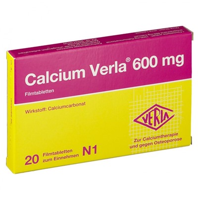 Calcium (Кальциум) Verla 600 mg Filmtabletten 20 шт