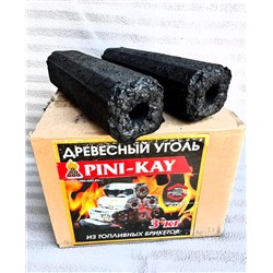 Уголь древесный брикетированный PINI-KAY 3кг