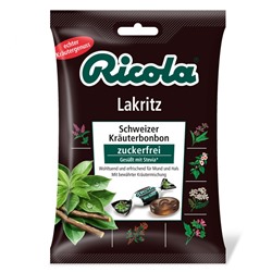 Ricola (Рикола) Schweizer Krauterbonbon Lakritz zuckerfrei 75 г