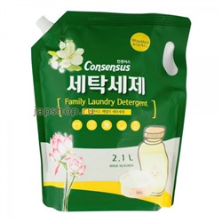 Consensus Liquid Laundry Detergent Жидкое средство для стирки для всей семьи, аромат белого мускуса, мягкая упаковка, 2,1 л(8809345052185)