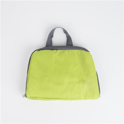 Рюкзак складной, отдел на молнии, наружный карман, 2 боковых кармана, цвет зелёный
