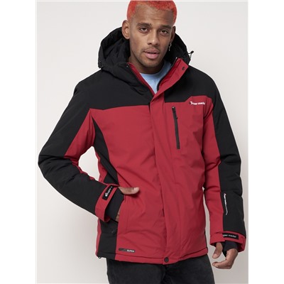 Горнолыжная куртка мужская big size красного цвета 88816Kr