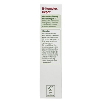 altapharma Vitamin B Komplex Depot Tabletten Витамин Таблетки Комплекс витамина D для уменьшения усталости 15 г