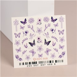 Слайдер - дизайн для ногтей «Summer», цвет фиолетовый