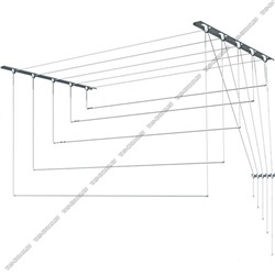 Сушилка для белья потолочная "Лиана" 5 метров,стержени d10мм,2 кронштейна с роликом, L2м,нагрузка до 12,5кг,металлическое крепление