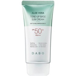 Солнцезащитный крем с экстрактом aлоэ Dabo Aloe vera Tone-Up Sun Cream SPF50+ PA+++