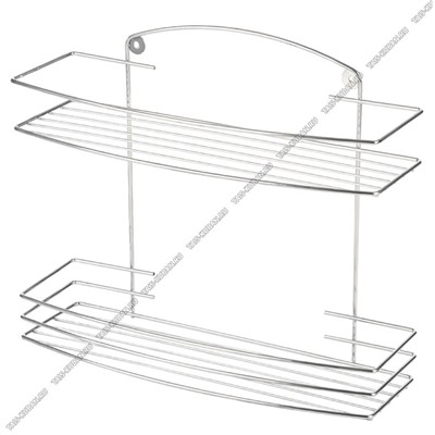 Полка настен 2-х ярус. (35х13 h27см) хром,крепл.п/