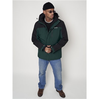 Горнолыжная куртка мужская темно-зеленого цвета 88814TZ