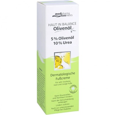 medipharma Cosmetics HAUT IN BALANCE Olivenol Fusscr.5%Oliven.10%Urea  SKIN IN BALANCE Оливковое масло Fusscr.5%Оливки.10%Мочевина