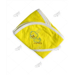 Полотенце с капюшоном "Утенок" желтое