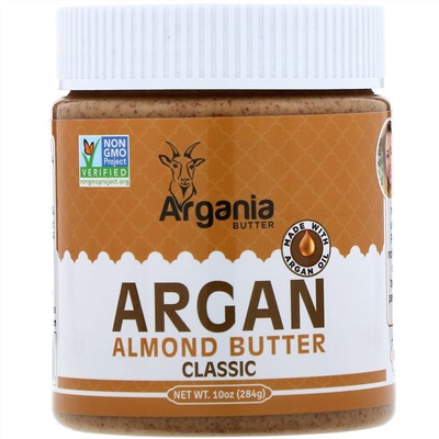 Argania Butter, Миндальная паста с аргановым маслом, классическая, 284 г