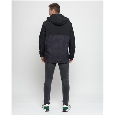 Куртка-анорак спортивная мужская темно-серого цвета 88629TC