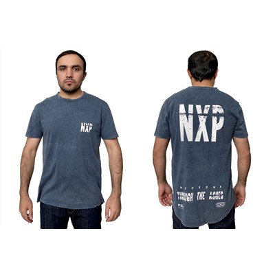 Мужская футболка в стиле гранж от NXP – дизайнерская фишка – эффект винтажного «уставшего» материала №271