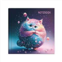 Блокноты "Notebook", 105х105 мм, 48 л, арт. 67799 КОТ / Блок - белый офсет 65 г/м², дизайнерский блок(точка), твёрдый переплёт, тиснение фольгой, глянцевая ламинация/