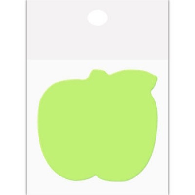 Бумага с клеевым краем 70*70мм 50л Яблоко, зеленая,индивидуальная упаковка, европодвес