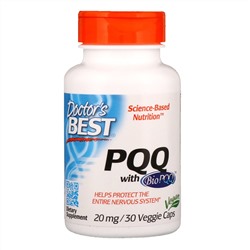 Doctor's Best, PQQ с BioPQQ, 20 мг, 30 вегетарианских капсул