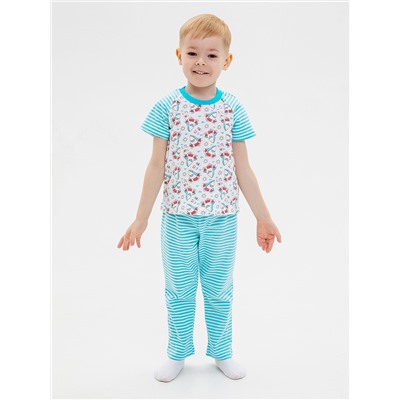 Пижама: Футболка, брюки "Пижамы 2021" для мальчика (285441446)