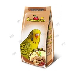 Счастливчик корм для волнистых попугаев рациональное питание орех,кунжут 350г (20) СЧ1150