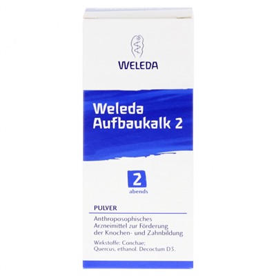 WELEDA Aufbaukalk 2 Abends Веледа Ауфбаукальк 2 Порошок для усвоения кальция в организме, Вечер, 45 г