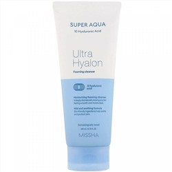 Пенка увлажняюшая с гиалуроновой кислотой Missha Super Aqua Ultra Hyalron Cleansing Foam