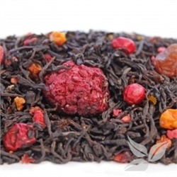 Чай черный "Лесная поляна" Черный индийский чай с  ягодой ежевики, малины, смородины, клубники, изюма. Необыкновенное сочетание индийского черного чая с кусочками натуральных лесных ягод. НОВИНКА!!! 254