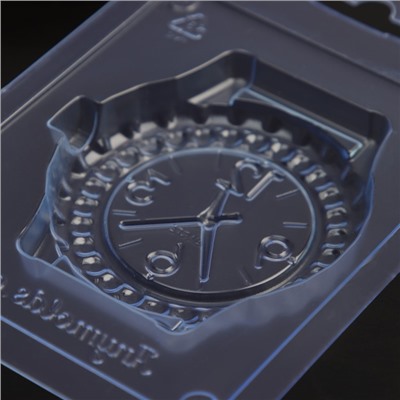 Форма для шоколада и конфет пластиковая «Часы женские», 8,3×7,9×1,3 см, цвет прозрачный