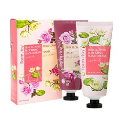 Набор кремов для рук с экстрактами цветочных лепестков FARMSTAY Pink Flower Blooming Hand Cream 2 Set