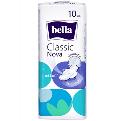 Женские гигиенические прокладки с крылышками bella Classic nova 10 шт. Bella