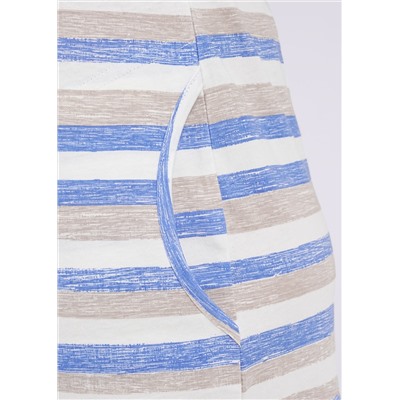 Платье женское для дома CLE LDR24-1101у молочный/т.голубой