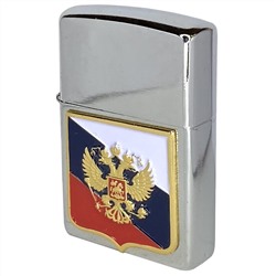 Бензиновая зажигалка "Россия" – герб на фоне триколора №66