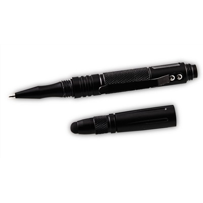Тактическая ручка со стилусом  чёрная №6