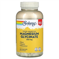 Соларай, Глицинат магния для лучшего усвоения, 350 мг, 240 вегетарианских капсул