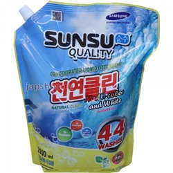 Sunsu-Q Гель для стирки цветного и белого белья, мягкая упаковка, 44 стирки, 2,1л(8809279058095)