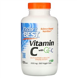 Doctor's Best, Витамин C с Quali-C, 1000 мг, 360 вегетарианских капсул